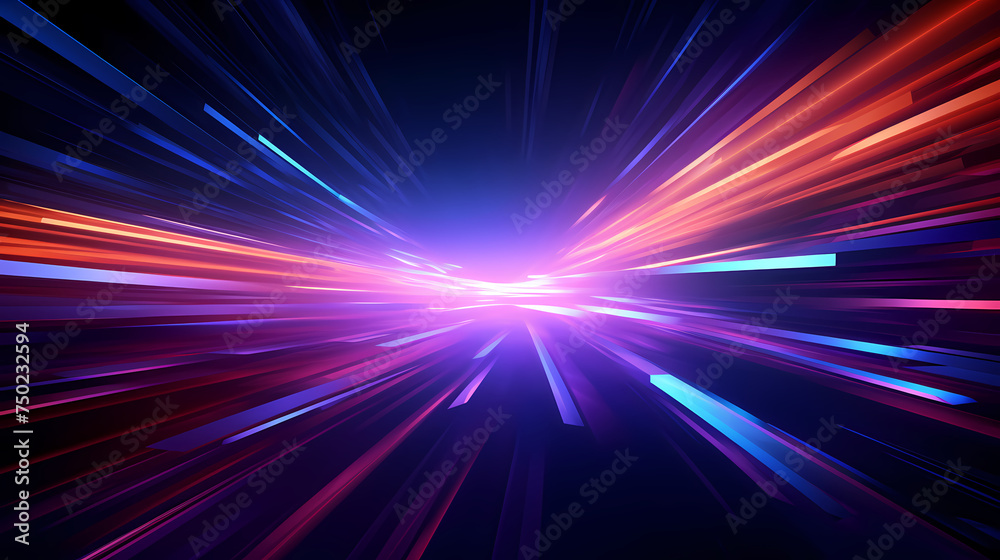 Obraz premium Neon speed abstract background, digital abstract background