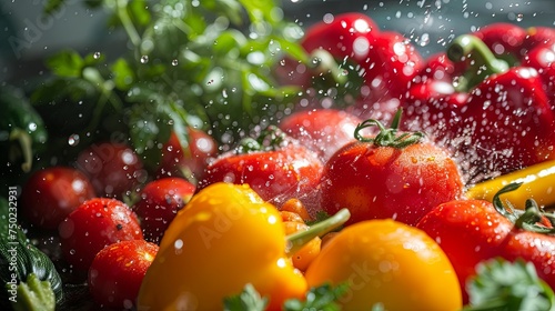 Cooking vegetable stew dish. Background concept