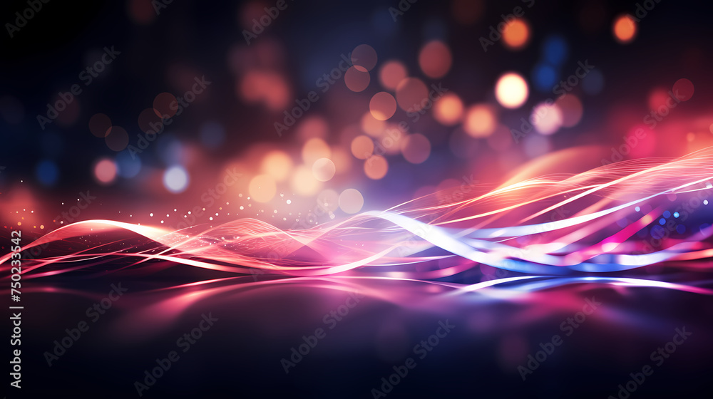 Obraz premium Neon speed abstract background, digital abstract background