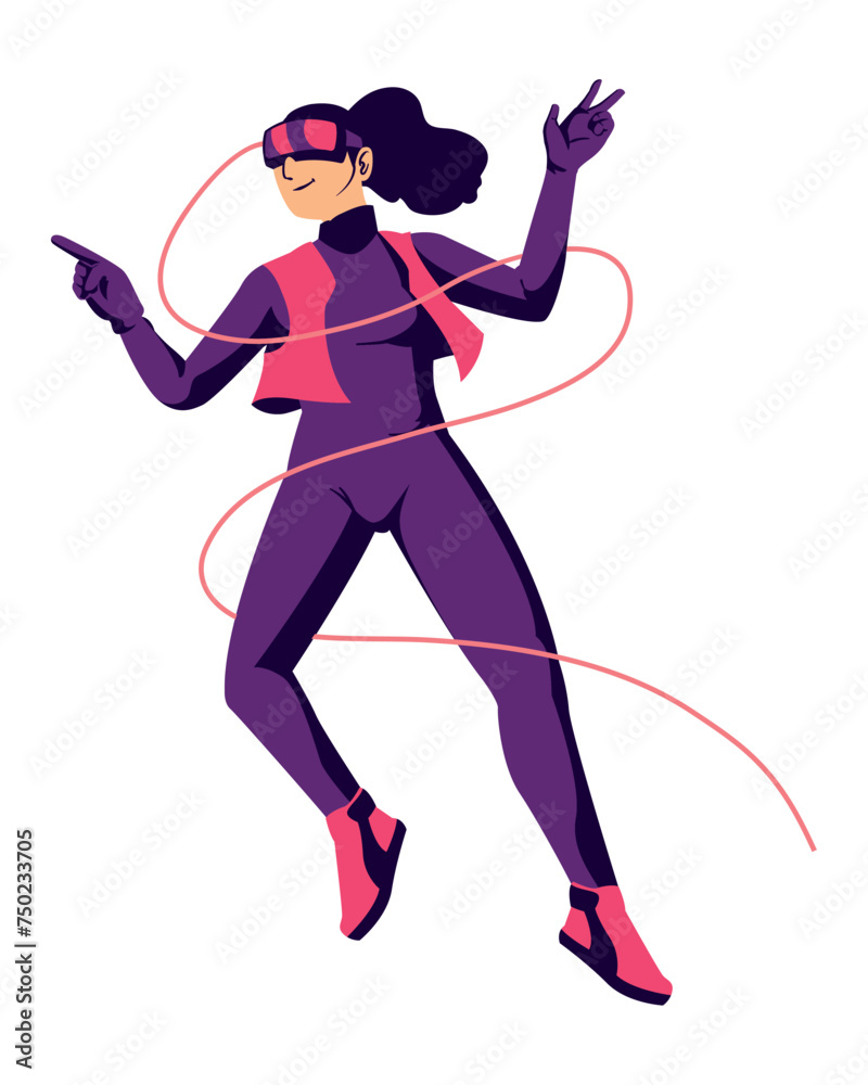 virtual reality woman