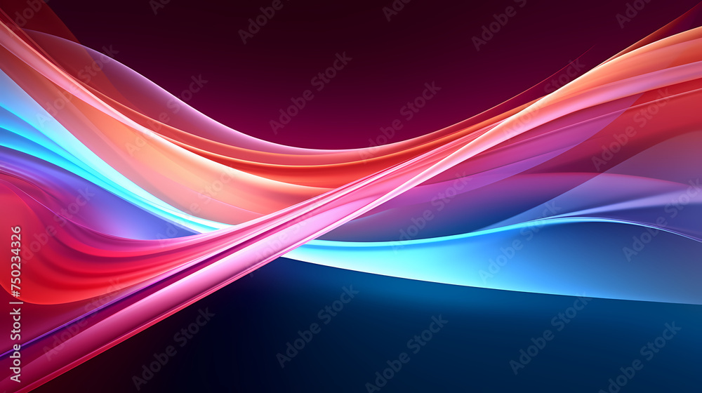 Naklejka premium Looping 3D animation, abstract neon background