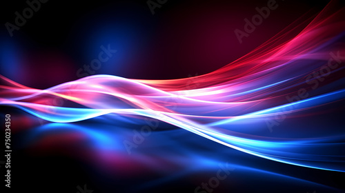 Looping 3D animation, abstract neon background