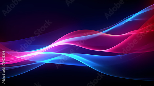 Looping 3D animation, abstract neon background