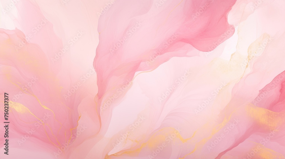  Pink and yellow blurred floral background