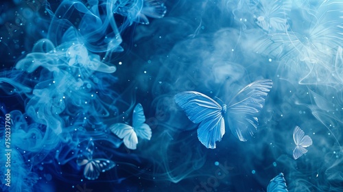 Magic fairy tale sparkle butterfly concept wallpaper background 