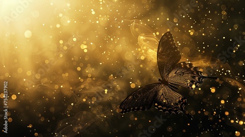 Magic fairy tale sparkle butterfly concept wallpaper background  © Irina