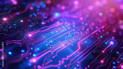 Blue and Purple technology background circuit