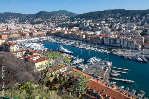 Panoramic view of city of Nice, France