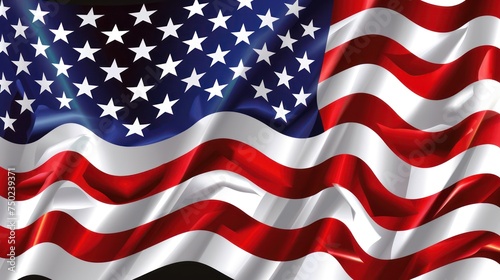 American Wave Flag Background