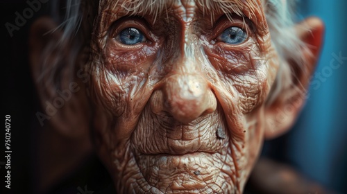 Sad depressed desperate grieving crying senior man with folded hands and tears eyes during trouble, life difficulties, depression and mental emotional problems