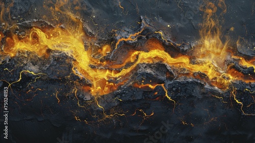 Bold and fiery product launches are set against a dramatic abstract volcanic landscape with flowing lava. photo