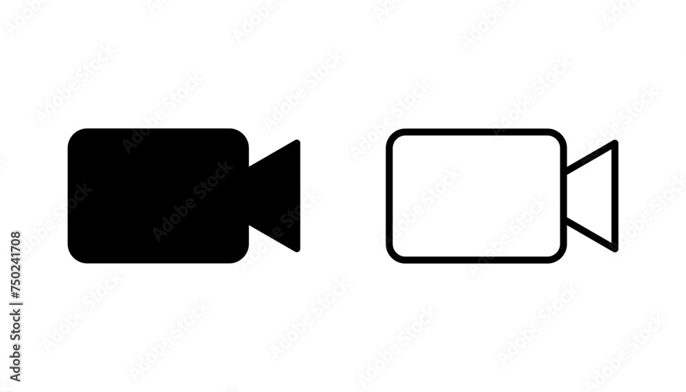 Video icon set. video camera icon vector. movie sign. cinema Video icon set. video camera icon vector. movie sign. cinema