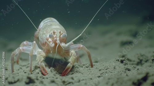 A solitary crustacean scurries across the ocean floor its keen senses detecting a feast of marine snow nearby. As it munches on the tiny organisms it unknowingly plays a crucial