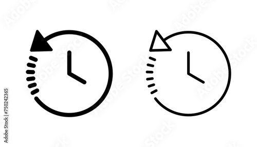 History icon set. recent event history