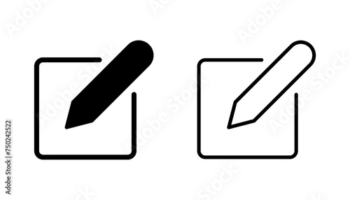 Edit icon set. edit document icon. edit text icon. pencil. sign up