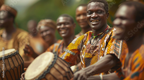 The lively rhythms of drums and other traditional instruments fill the air providing a contagious beat that invites everyone to dance along.