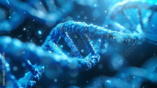 genetic research abstract blue background