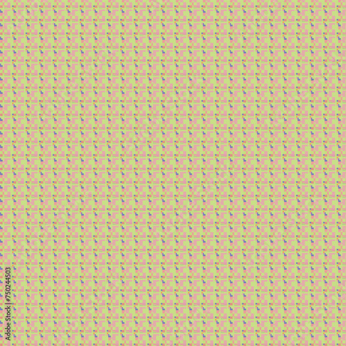 Texture, background, seamless square pattern of rose, periwinkle, and lime colors