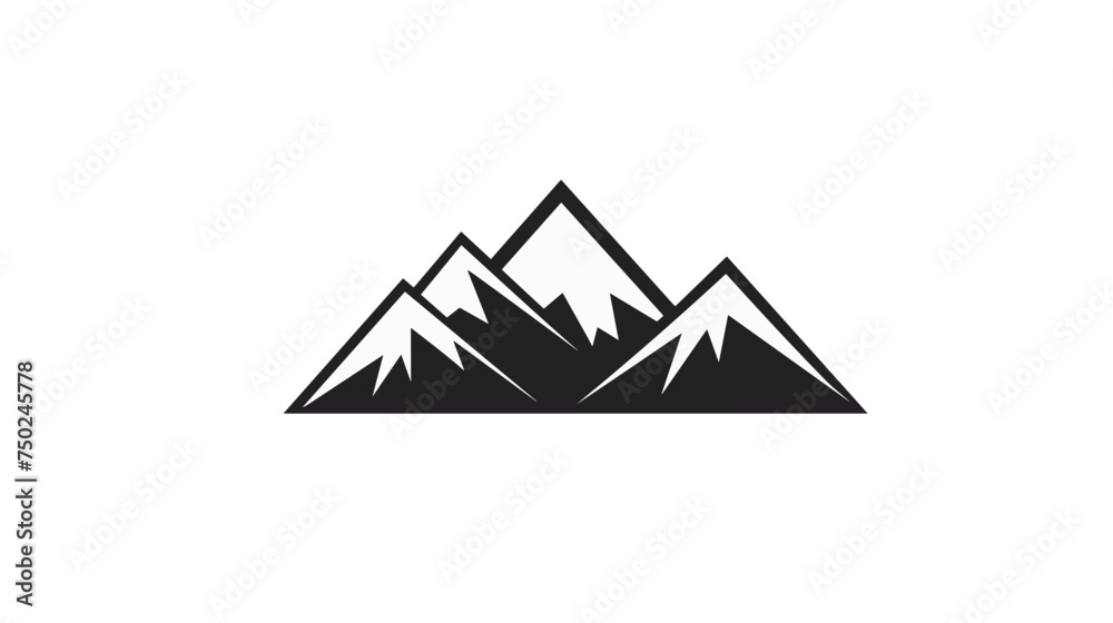 mountain pics black and white vector illustration isolated transparent background, logo, cut out or cutout t-shirt print design,  poster, baby products, packaging design