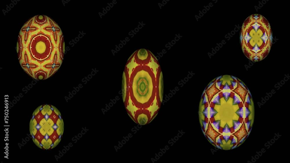 Uova di Pasqua con effetto caleidoscopio