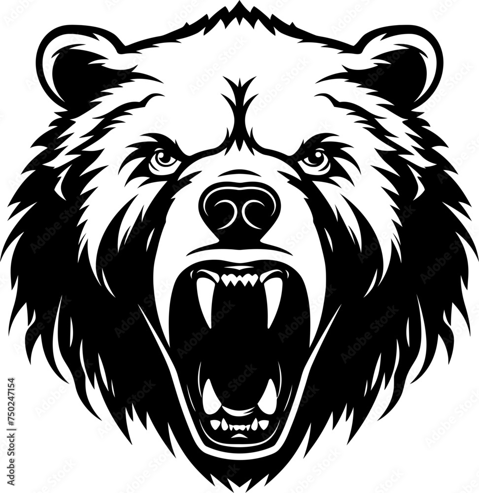 Handdrawn big bear drawing Handdrawn big bear drawing