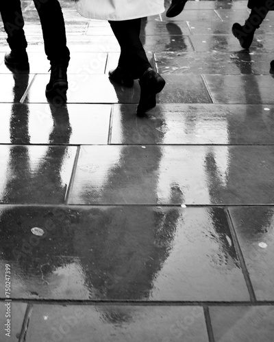people crossing the street