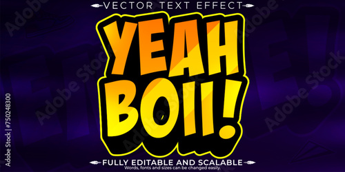 Editable text effect, editable emote icon and trendy customizable font style