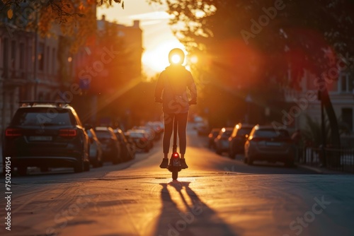 Person Skateboarding on City Street