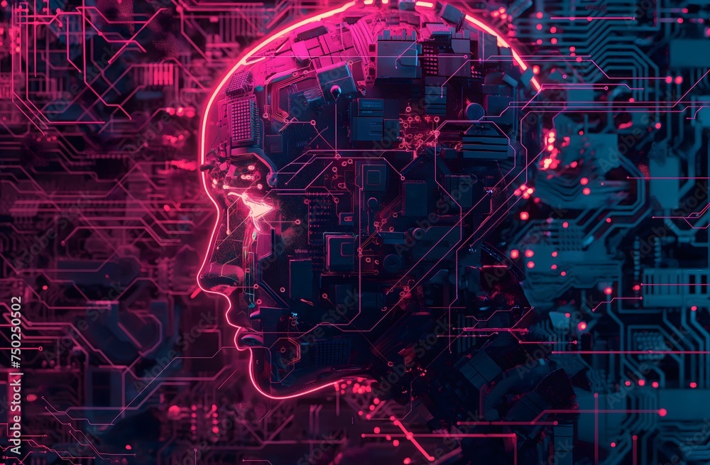 Obraz premium Konzept künstliche Intelligenz und Machine learning