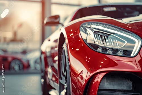 Close Up of Red Sports Car © Ilugram