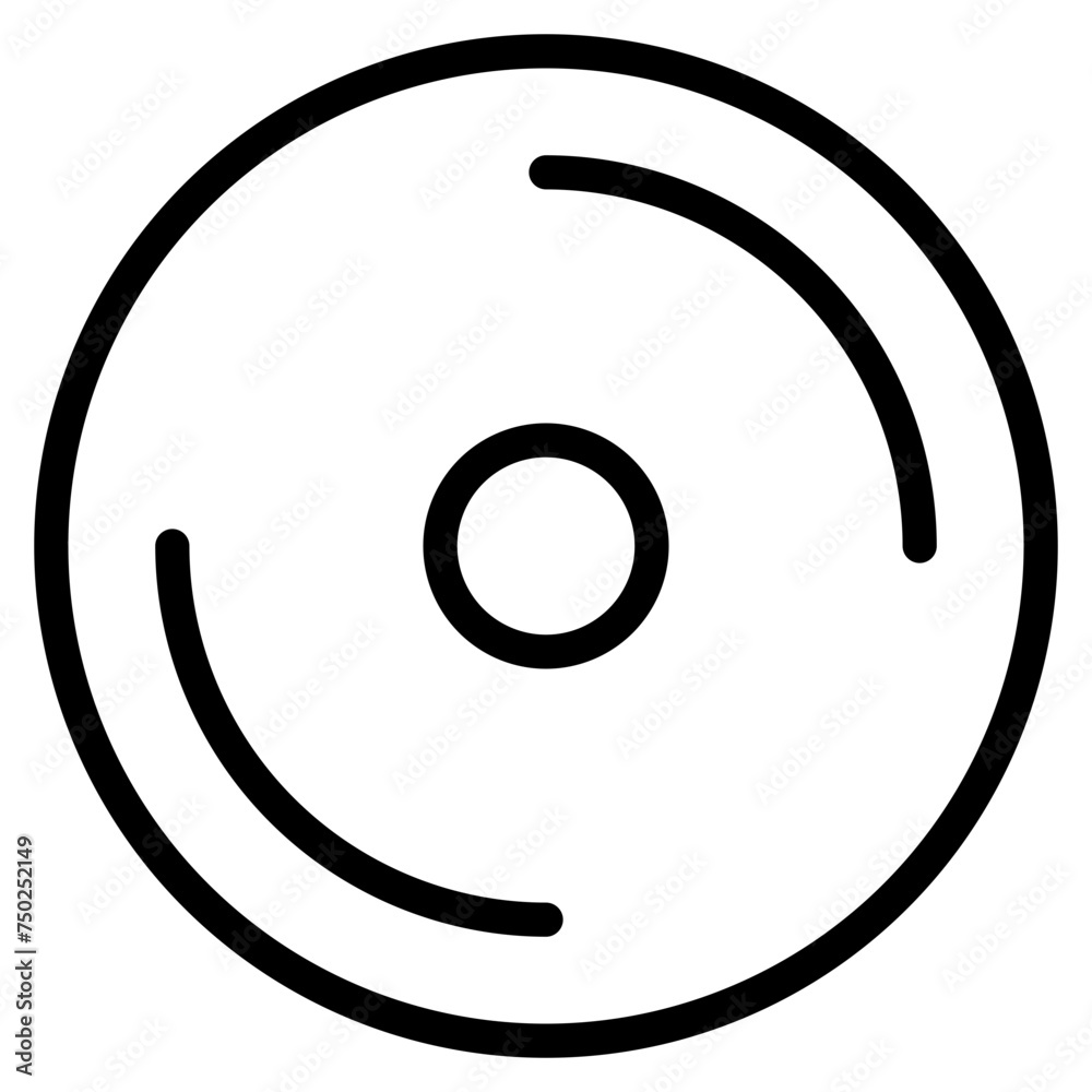 Vinyl plate disc isolated on white background. Music retro icon. Vinyl plate disc isolated on white background. Music retro icon.