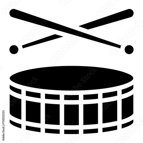 Drum icon. design. Music and toy symbol. web. graphic.