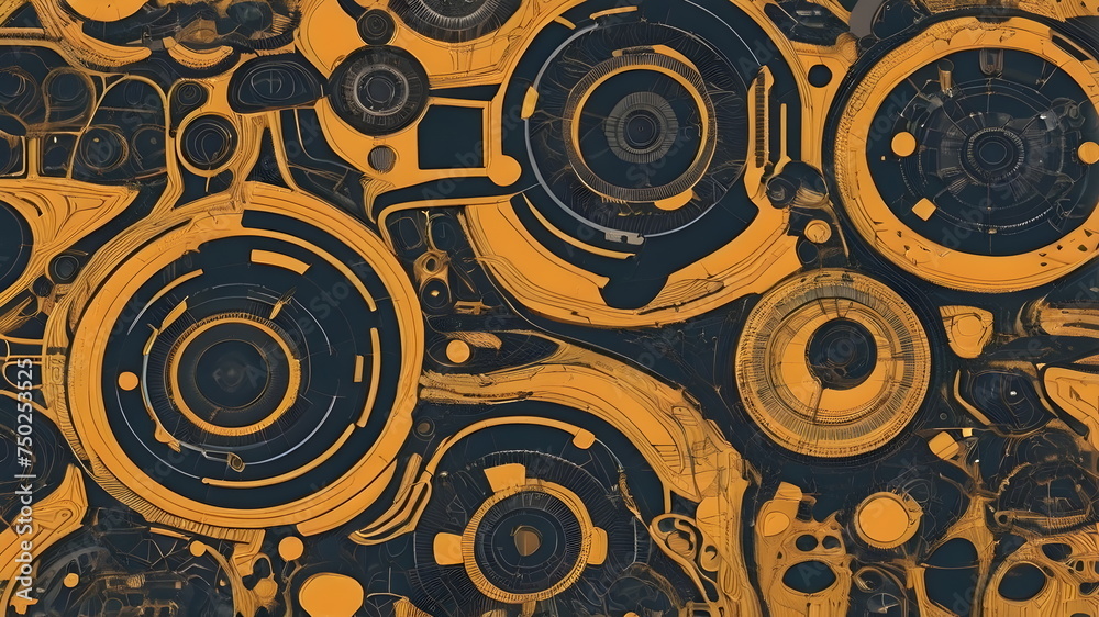 Modern abstract technological art pattern Modern abstract technological art pattern