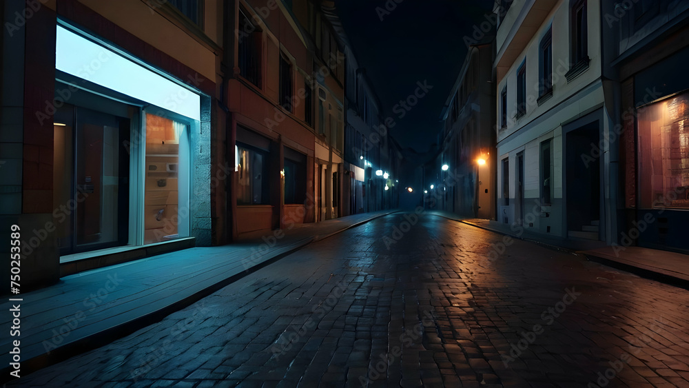 View of the mystical cinematic street View of the mystical cinematic street