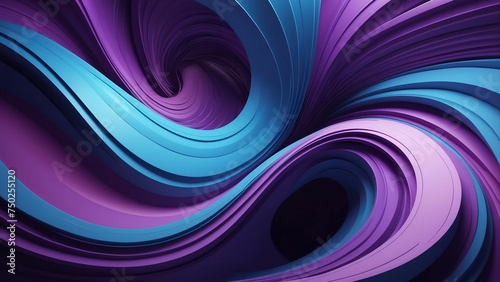 A vibrant purple and blue abstract background swirls with curved lines, a flashy modern object emits color light waves and adding a touch of futuristic elegance to the scene