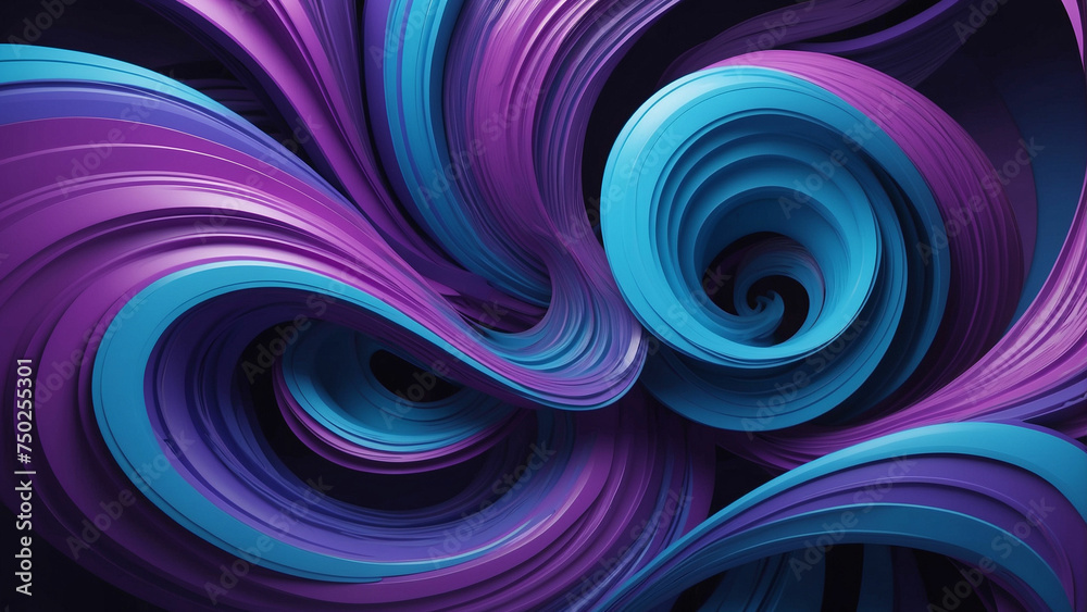 A vibrant purple and blue abstract background swirls with curved lines, a flashy modern object emits color light waves and adding a touch of futuristic elegance to the scene A vibrant purple and blue abstract background swirls with curved lines, a flashy modern object emits color light waves and adding a touch of futuristic elegance to the scene