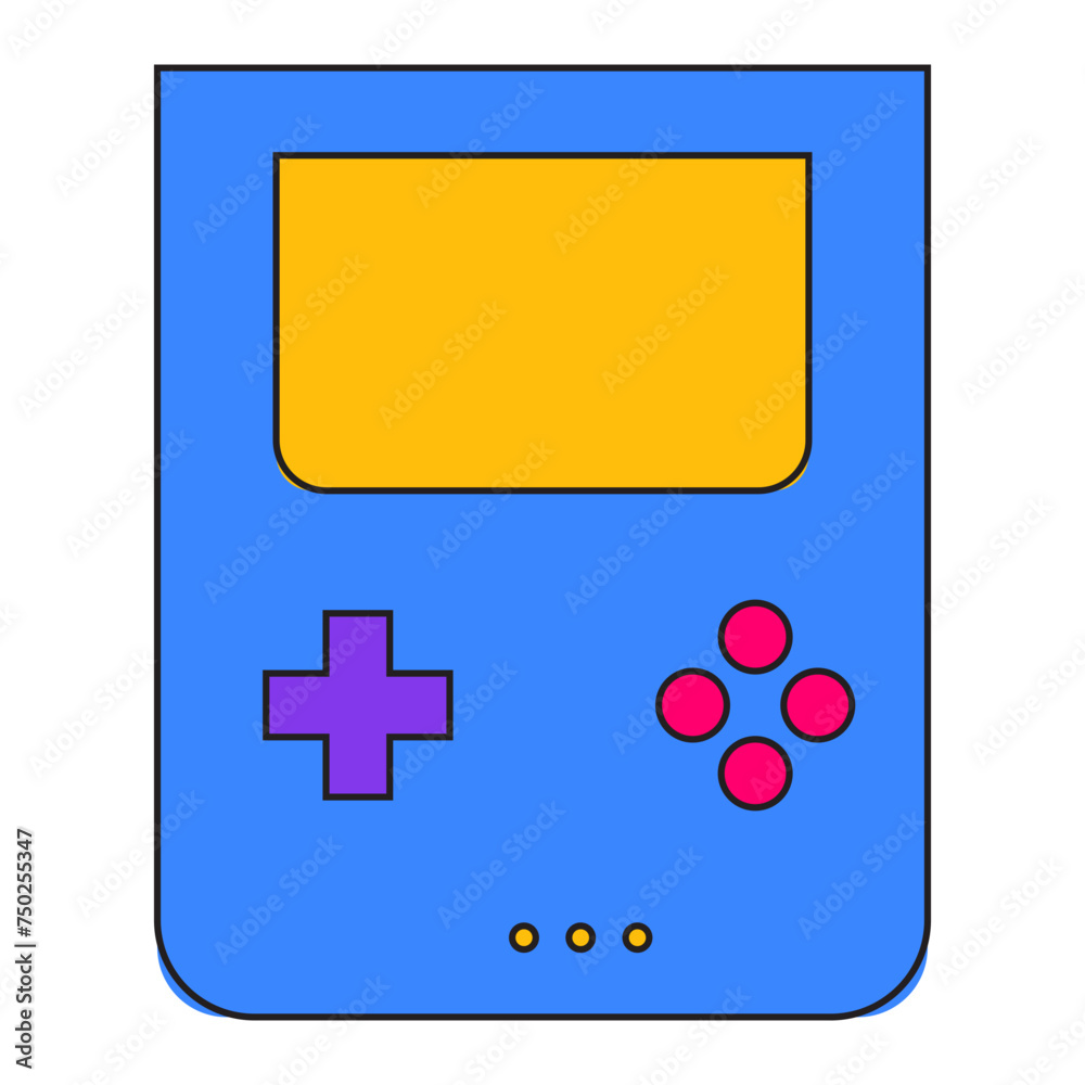 Obraz premium Retro Game Console. Classic Design, Vector Illustration