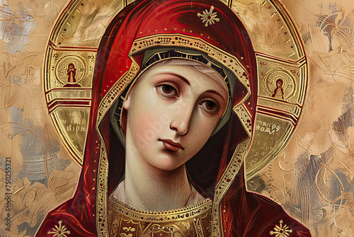 Intricate Religious Iconography, Orthodox Tradition, Artistic Representation, Spiritual Imagery