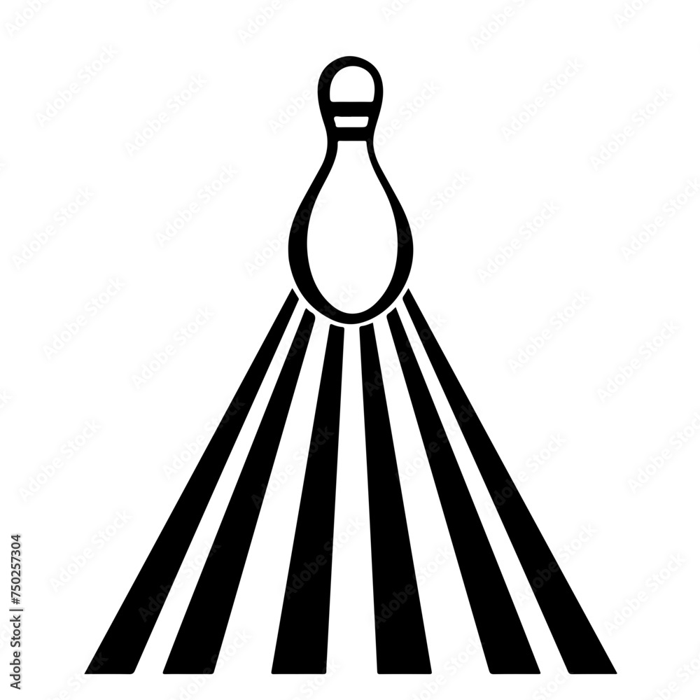 Bowling pin and alley Logo Design