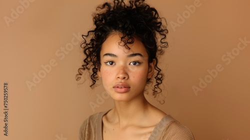 beautiful and radiant mixed race black and Asian african-American female