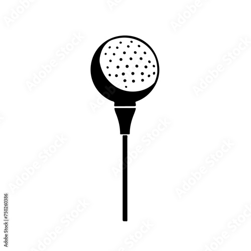 Golf Ball On A Tee Logo Design