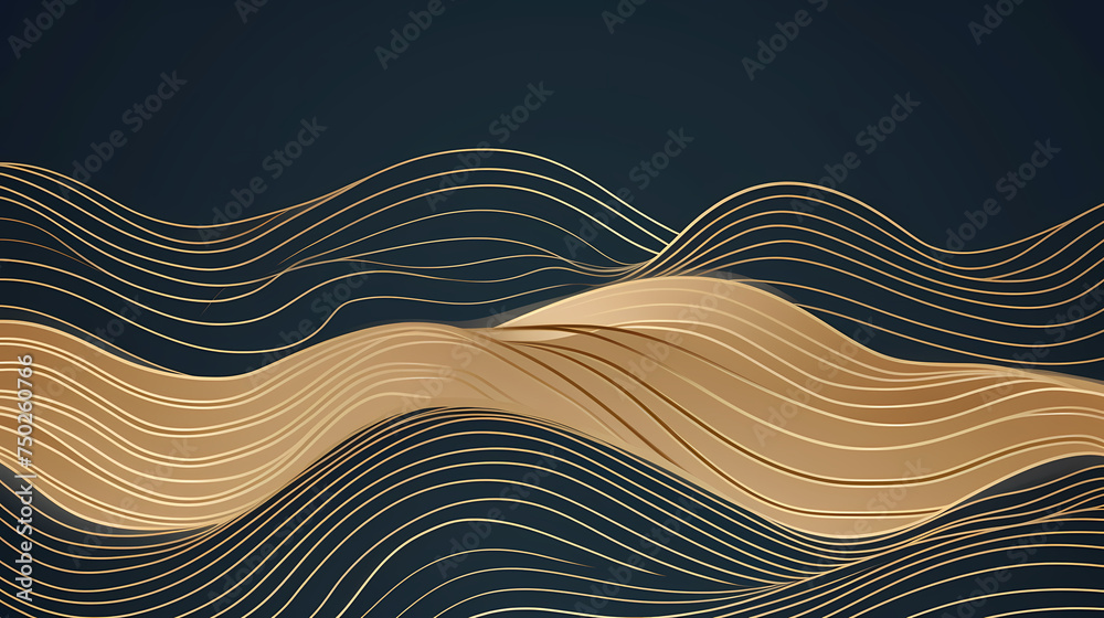 Line wave pattern on background Line wave pattern on background
