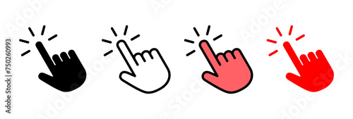Hand click icon vector illustration. pointer sign and symbol. hand cursor icon