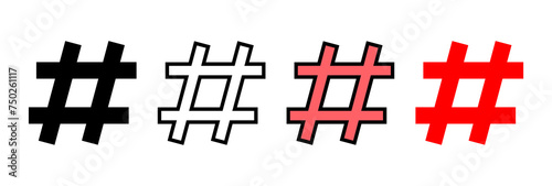 Hashtag icon vector illustration. hashtag sign and symbol