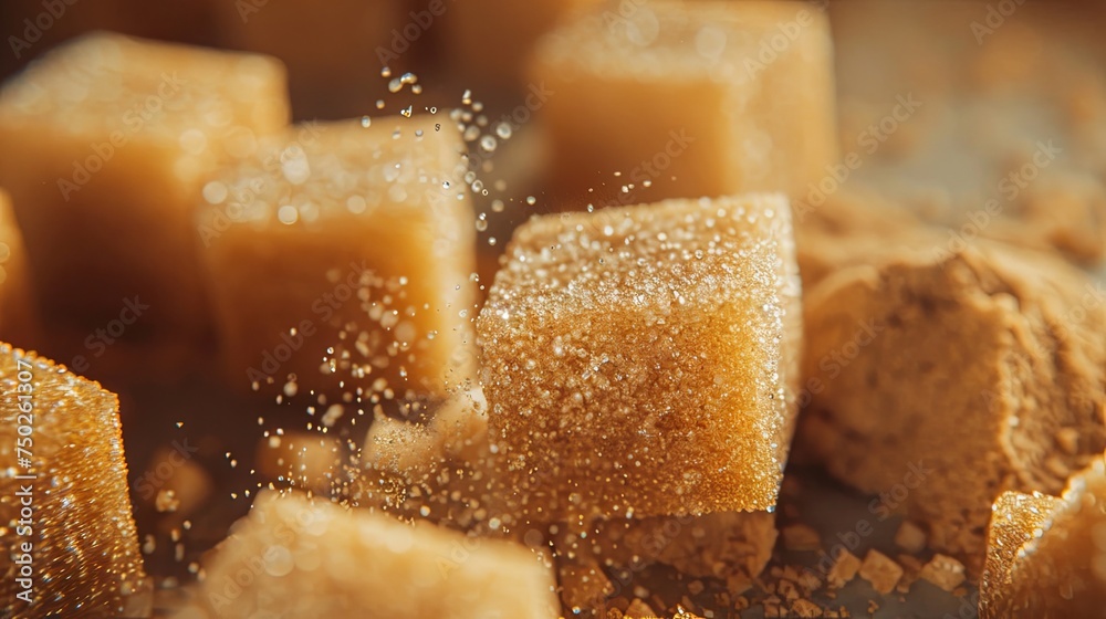 Brown cane sugar concept wallpaper background