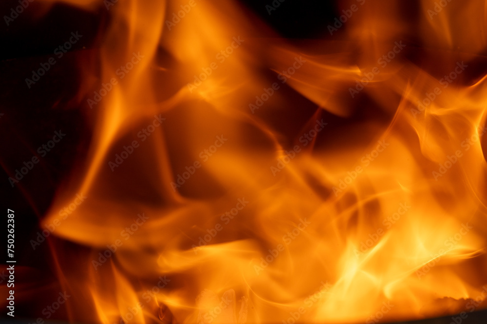 Orange Flame while burning wood Orange Flame while burning wood