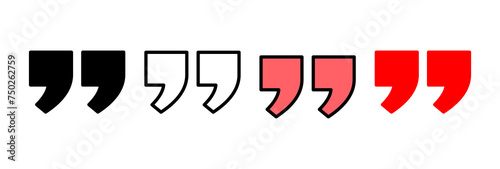 Quote icon vector illustration. Quotation mark sign and symbol