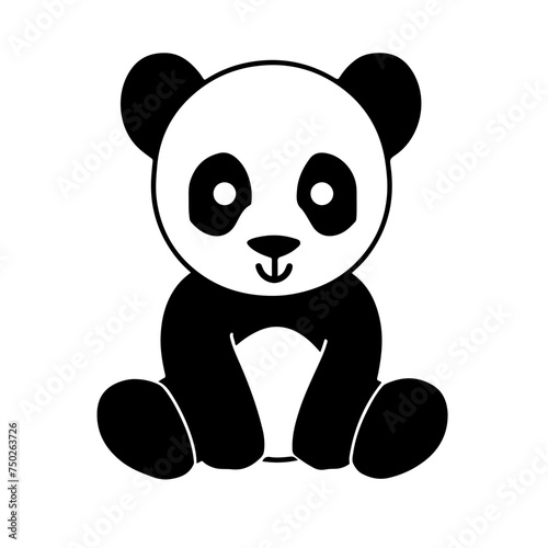 Fototapeta Naklejka Na Ścianę i Meble -  Stuffed Panda Bear Logo Design