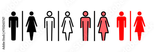 Toilet icon vector illustration. Girls and boys restrooms sign and symbol. bathroom sign. wc, lavatory