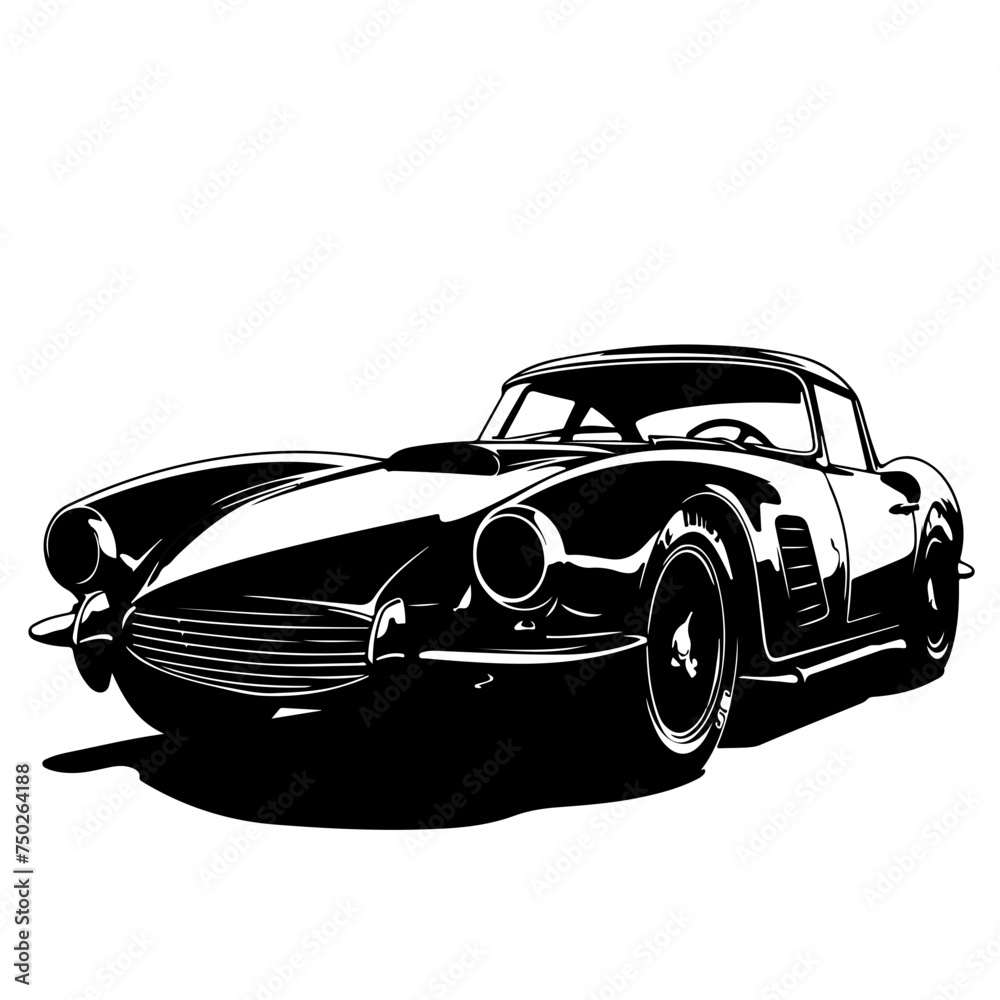 Vintage Sports Car Logo Design